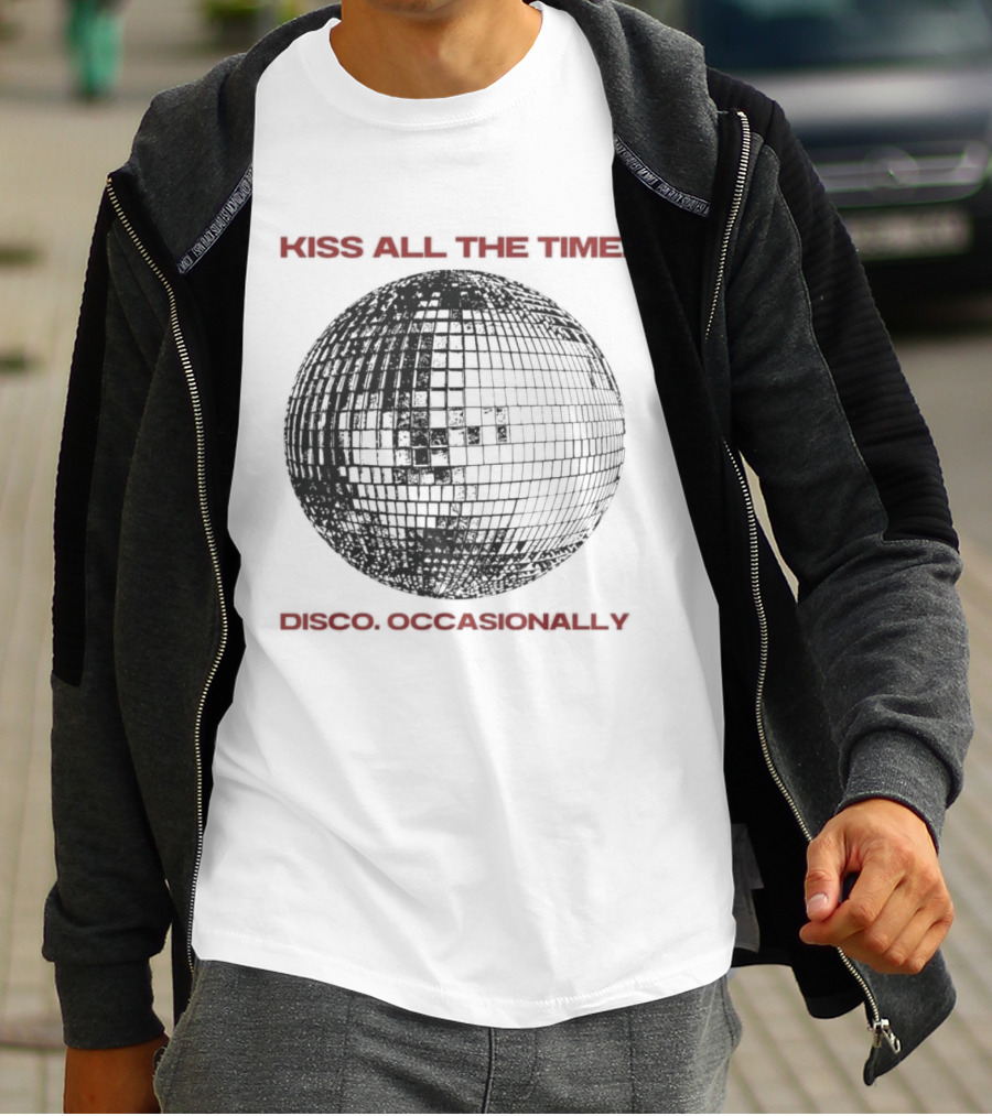 Kiss All The Time Disco Occasionally Disco Ball T-Shirt