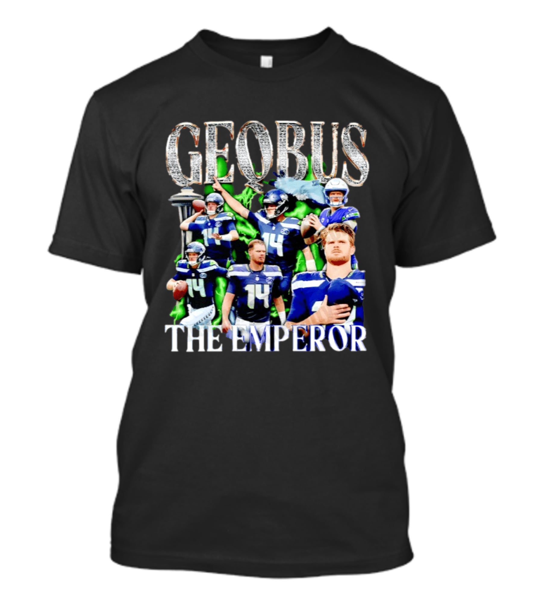 Geobus The Emperor Sam Darnold Seattle Seahawks Football T-Shirt