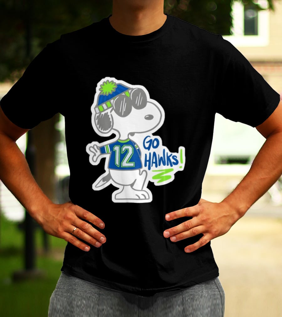 Snoopy 12 Seattle Seahawks Outfit Go Hawks T-Shirt