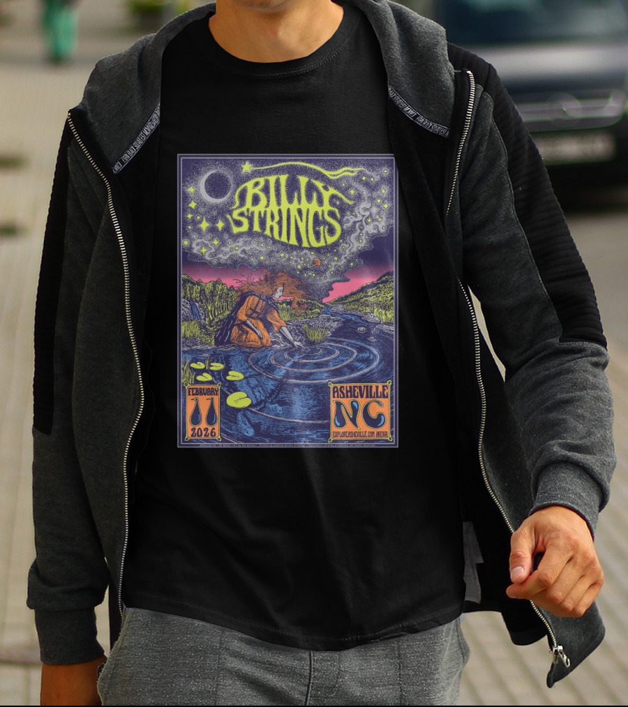 Billy Strings February 2026 ExploreAsheville.com Arena Asheville NC T-Shirt