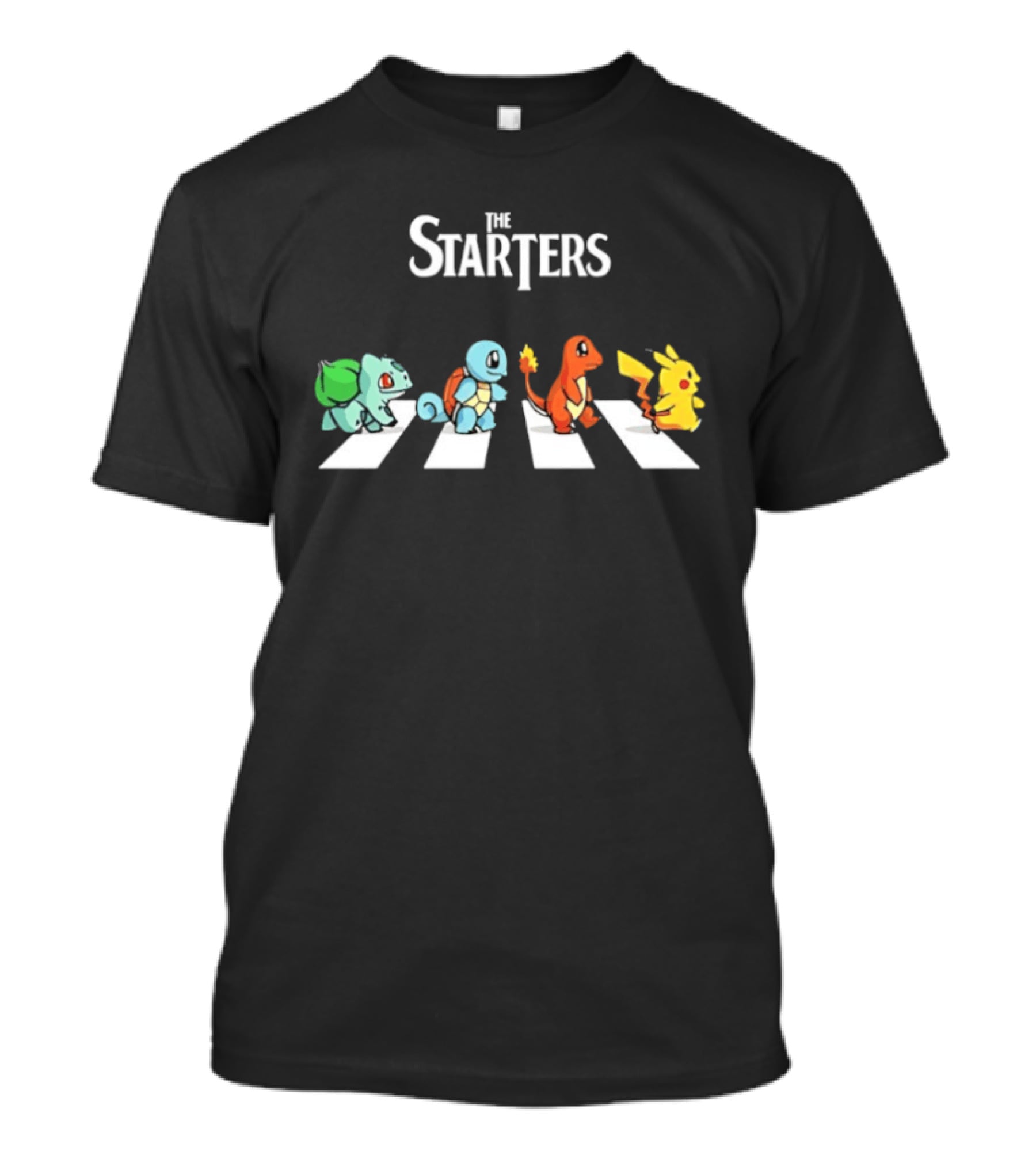 The Starters Pokemon Characters Walking Abbey Road T-Shirt