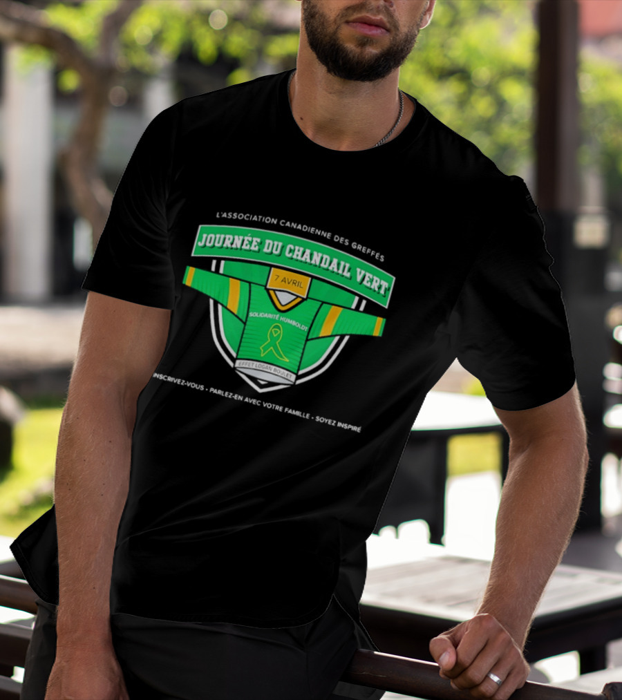 L'association Canadienne Des Greffes Solidarité Humboldt Journée Du Chandail Vert Avril T-Shirt