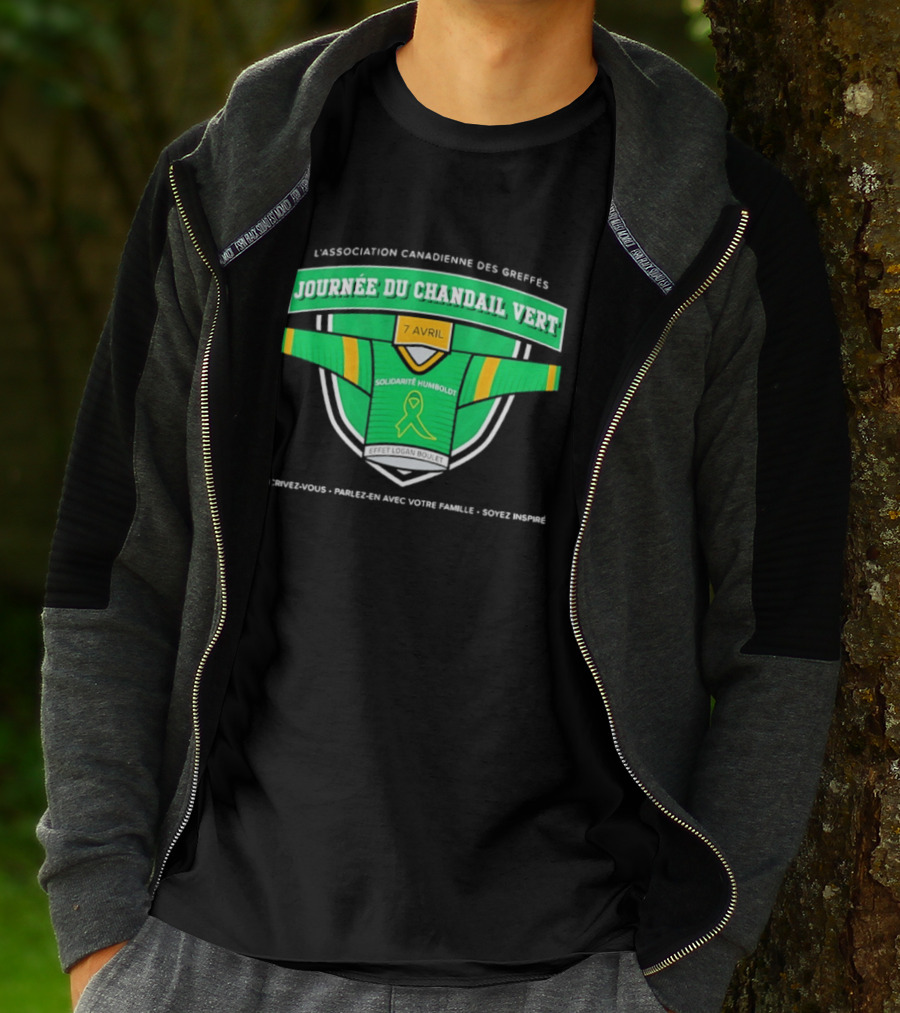 L'association Canadienne Des Greffes Solidarité Humboldt Journée Du Chandail Vert Avril T-Shirt