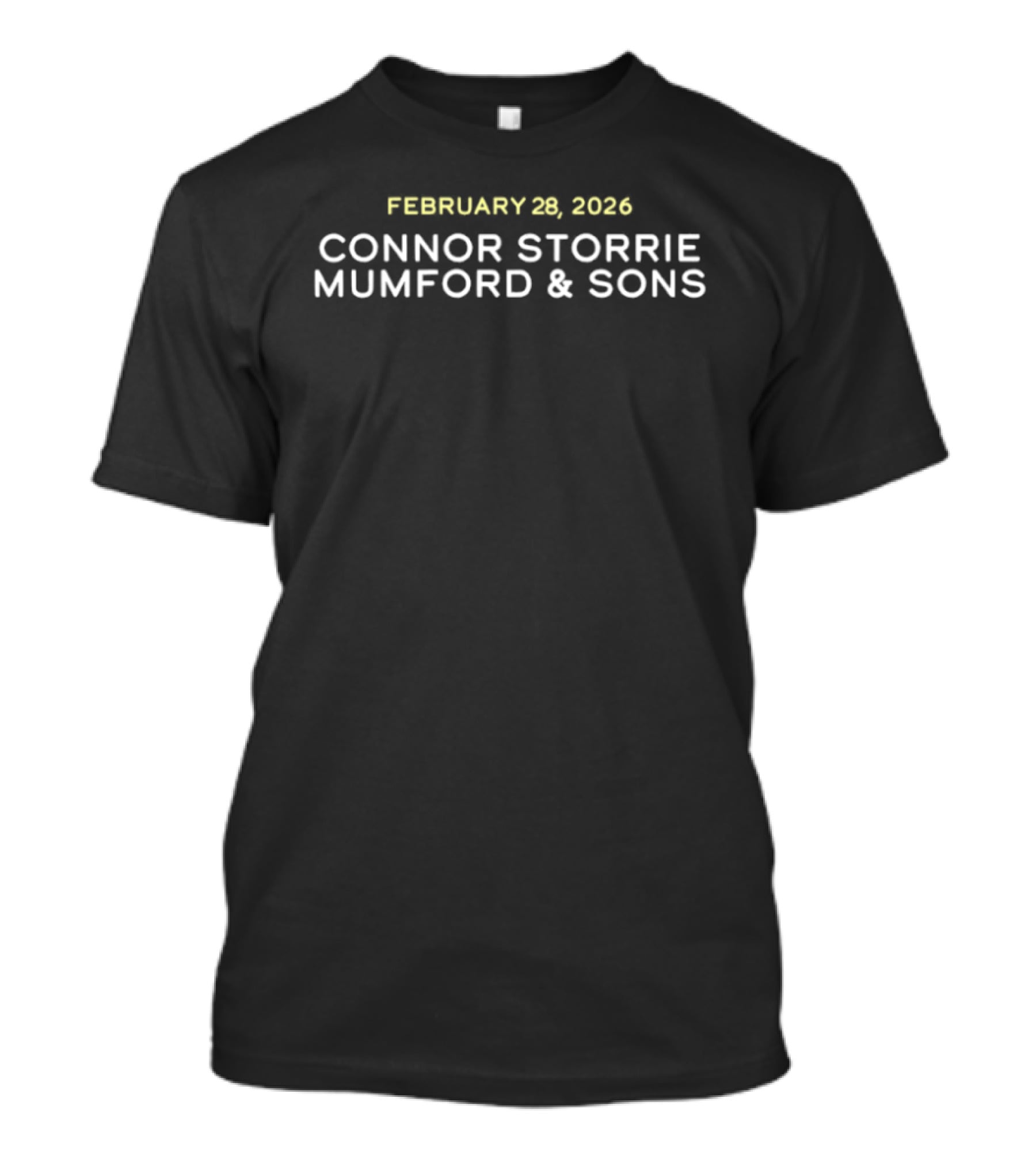 Connor Storrie Mumford And Sons February 28 2026 T-Shirt