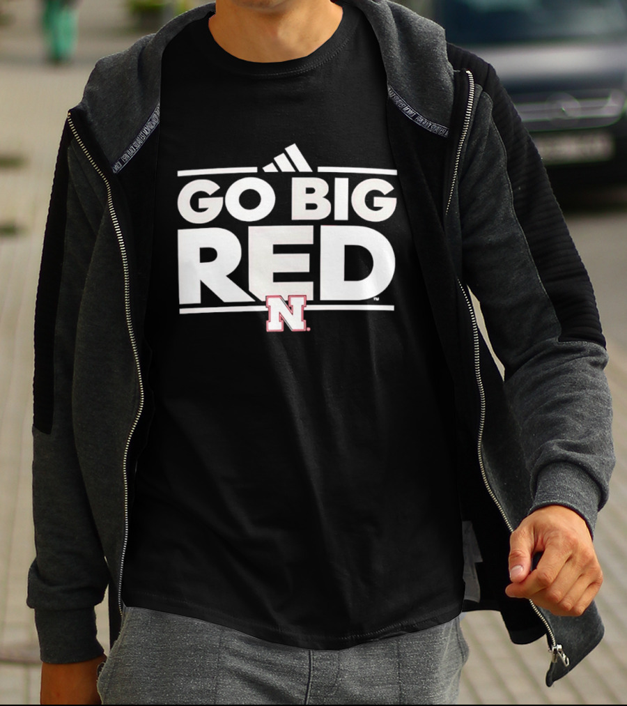 Adidas Nebraska Cornhuskers Go Big Red N T-Shirt