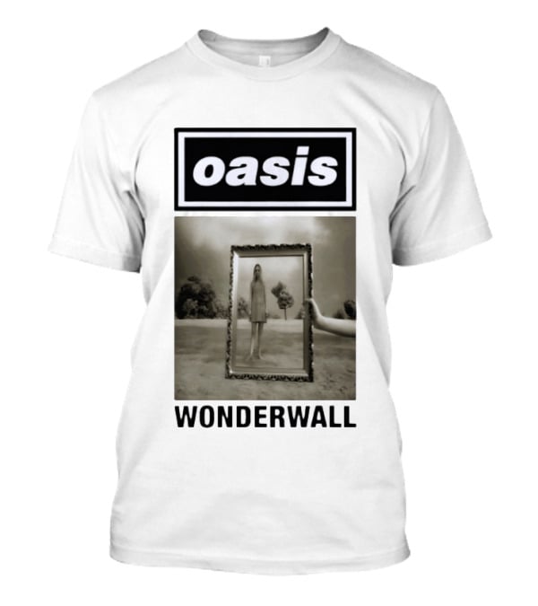 Oasis Wonderwall Surreal Mirror Reflection Image T-Shirt