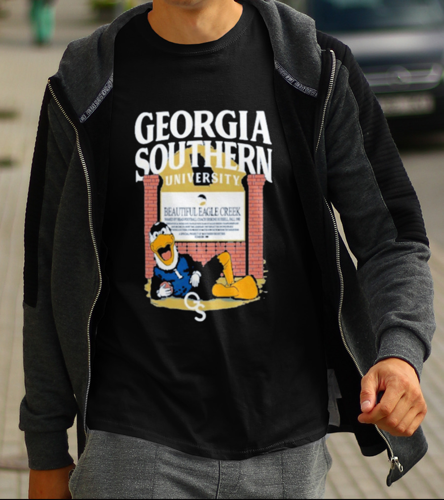Georgia Southern University Beautiful Eagle Creek Mascot Relaxing Brick Sign T-Shirt