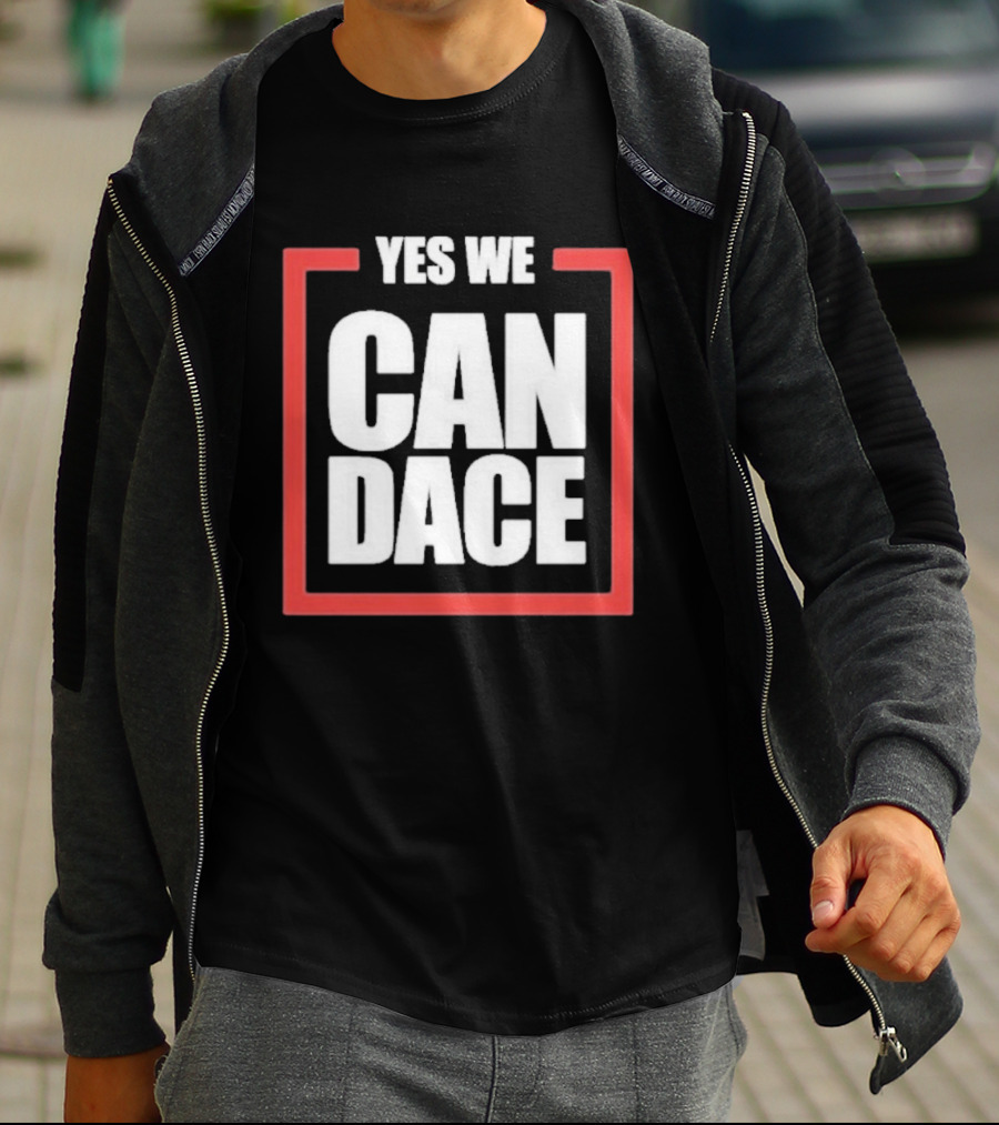 Candace Owens Yes We Candace Text In Red Frame T-Shirt