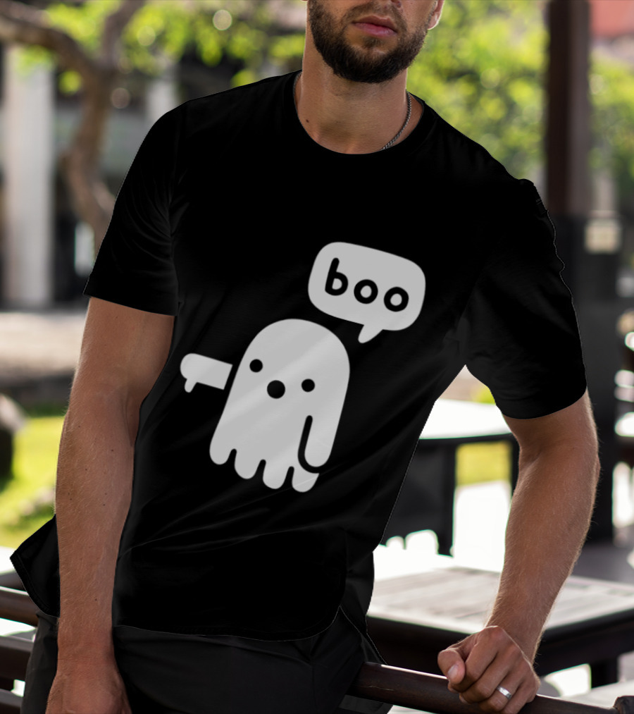 Boo Ghost Disapproval Gesture T-Shirt
