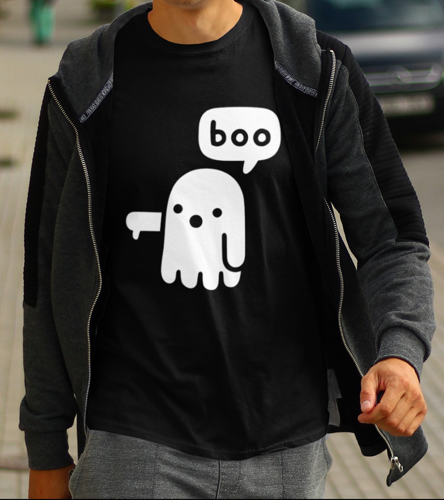 Boo Ghost Disapproval Gesture T-Shirt