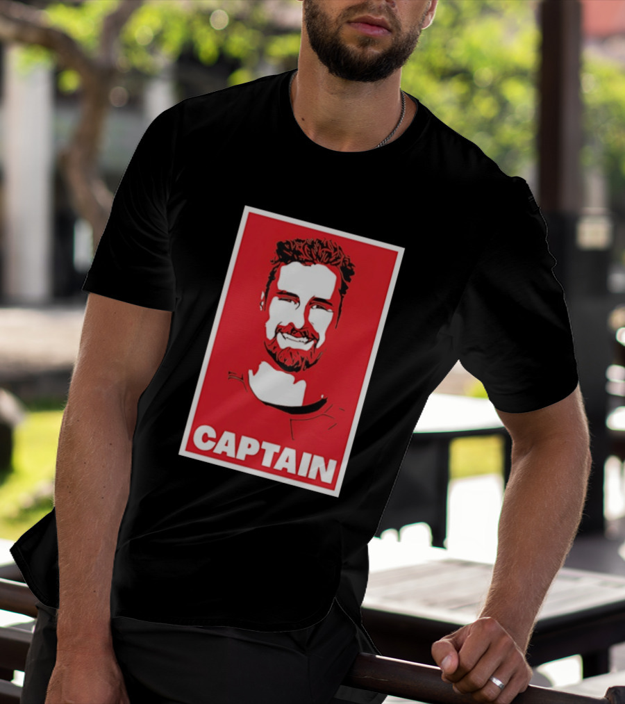 Detroit Red Wings Captain Dylan Larkin Bold Red T-Shirt