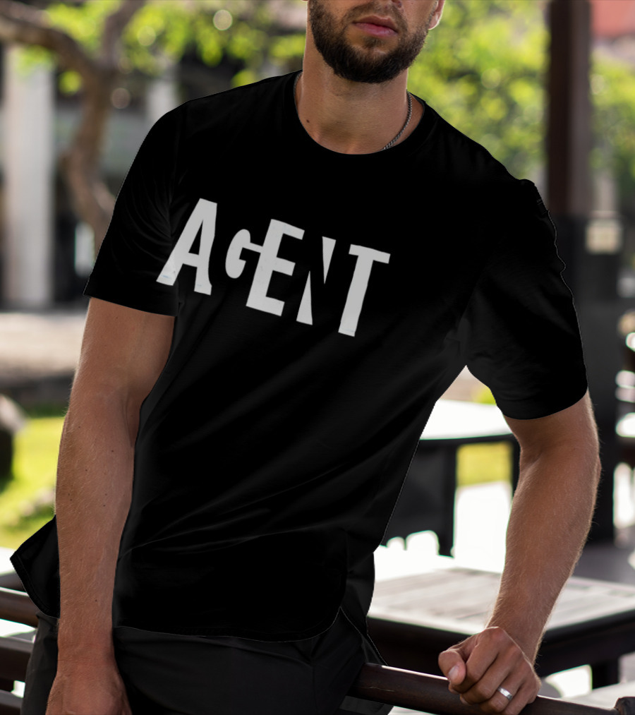 Early Agent Bold Text Block T-Shirt