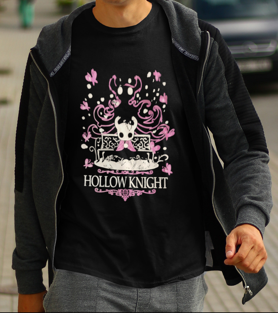 Hollow Knight Bench And Butterflies Scene T-Shirt