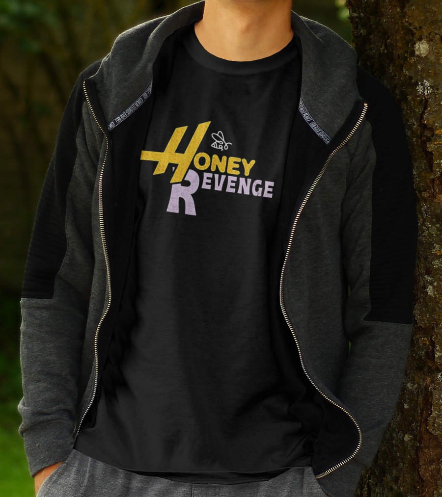 Honey Revenge Bee Icon Bold Letter R T-Shirt