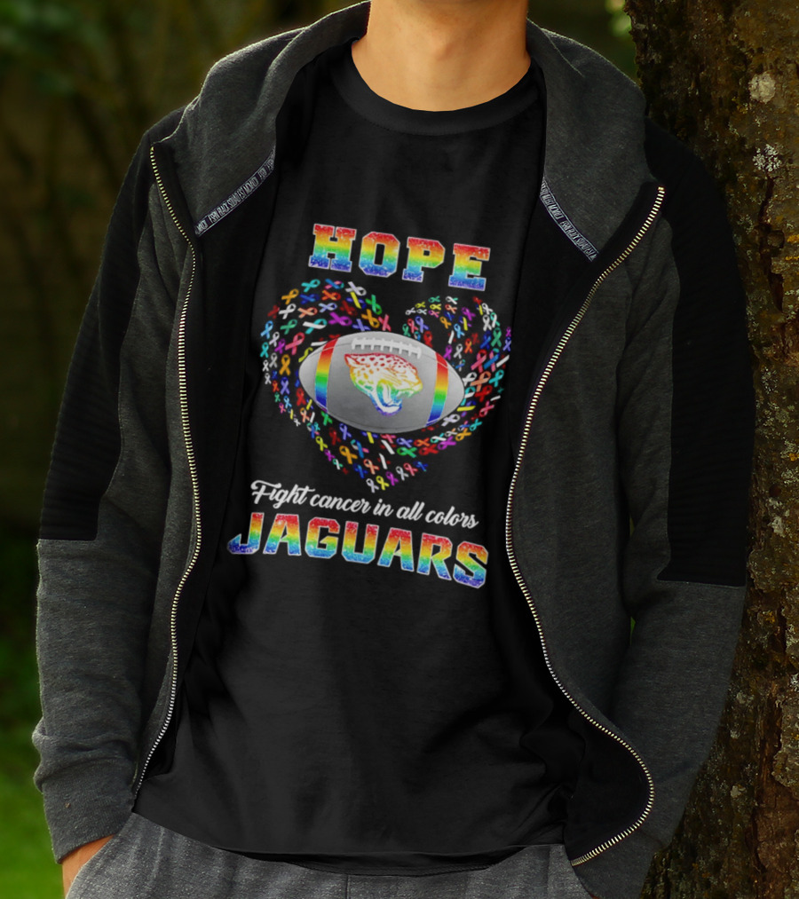 Hope Jaguars Rainbow Fight Cancer In All T-Shirt