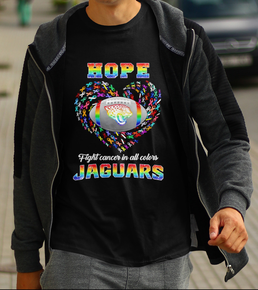 Hope Jaguars Rainbow Fight Cancer In All T-Shirt
