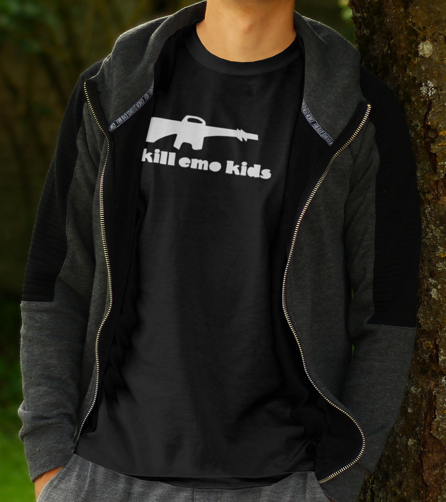 I Kill Emo Kids Gun T-Shirt