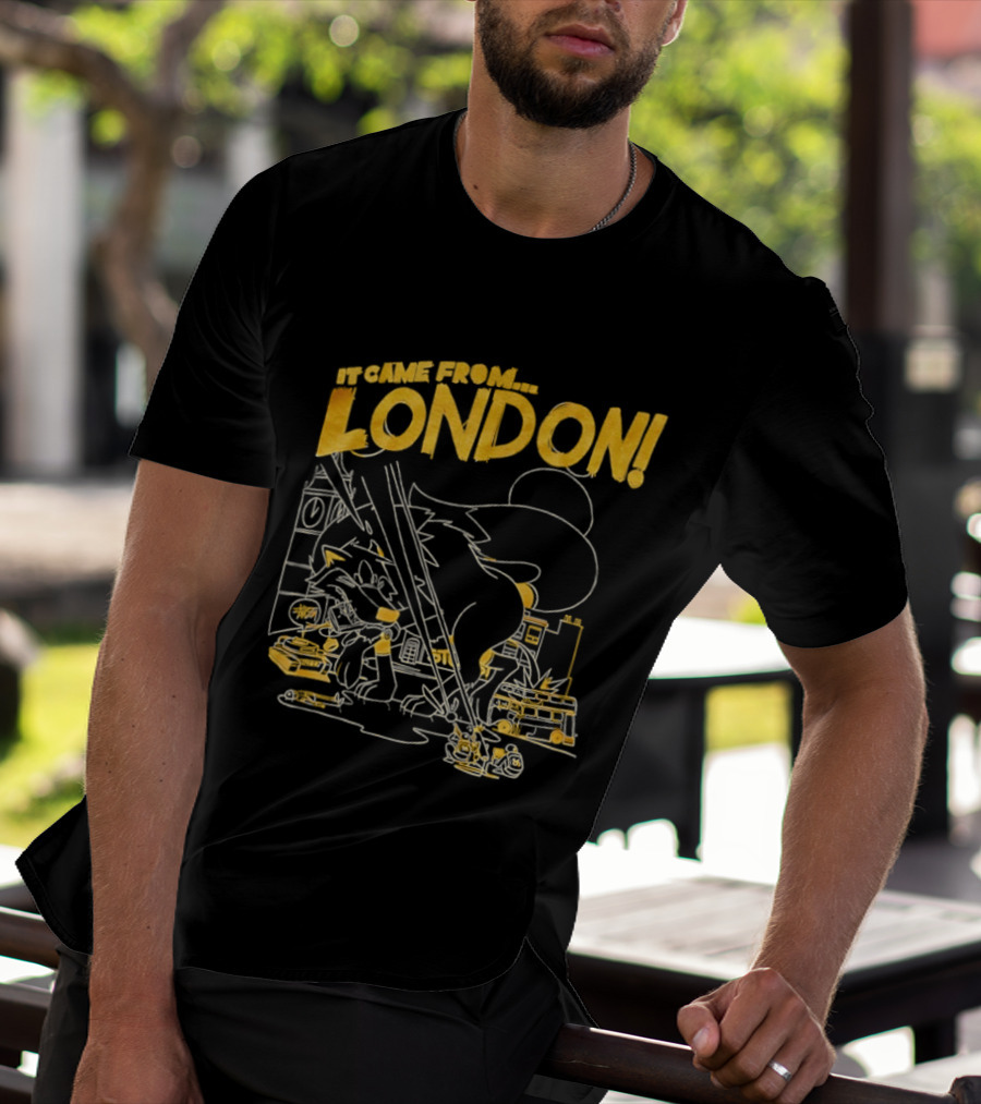 It Came From London Monster Scene With Big Ben T-Shirt