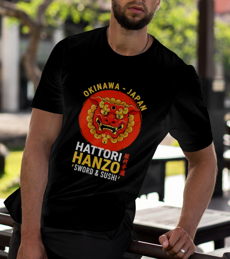 Okinawa Japan Hattori Hanzo Sword And Sushi T-Shirt
