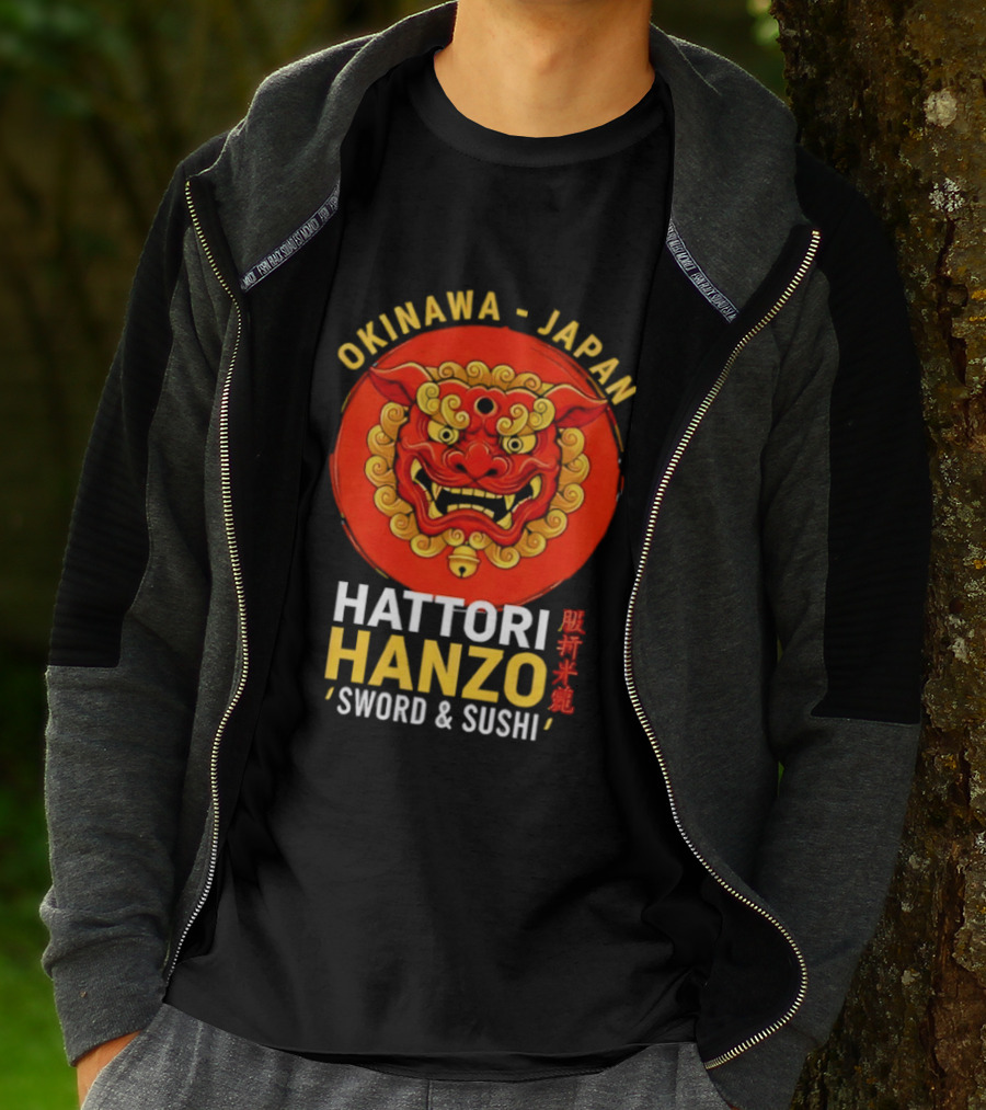 Okinawa Japan Hattori Hanzo Sword And Sushi T-Shirt