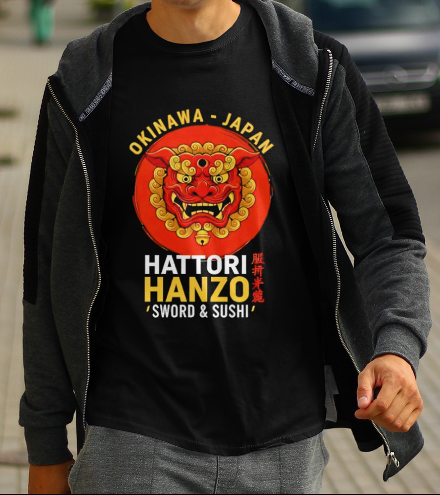 Okinawa Japan Hattori Hanzo Sword And Sushi T-Shirt