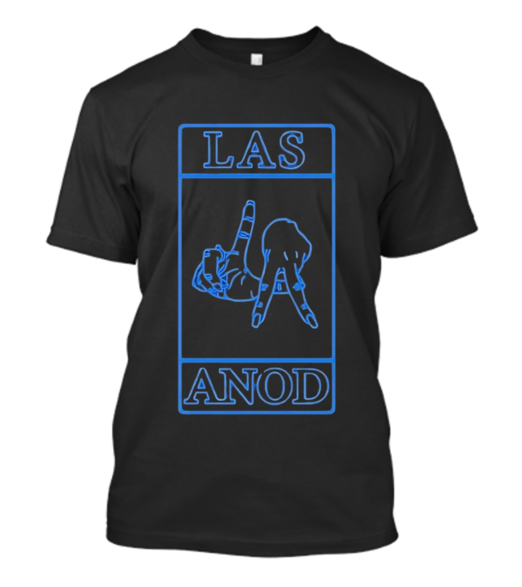 Las Anod Hand Sign Gesture Icon Blue T-Shirt