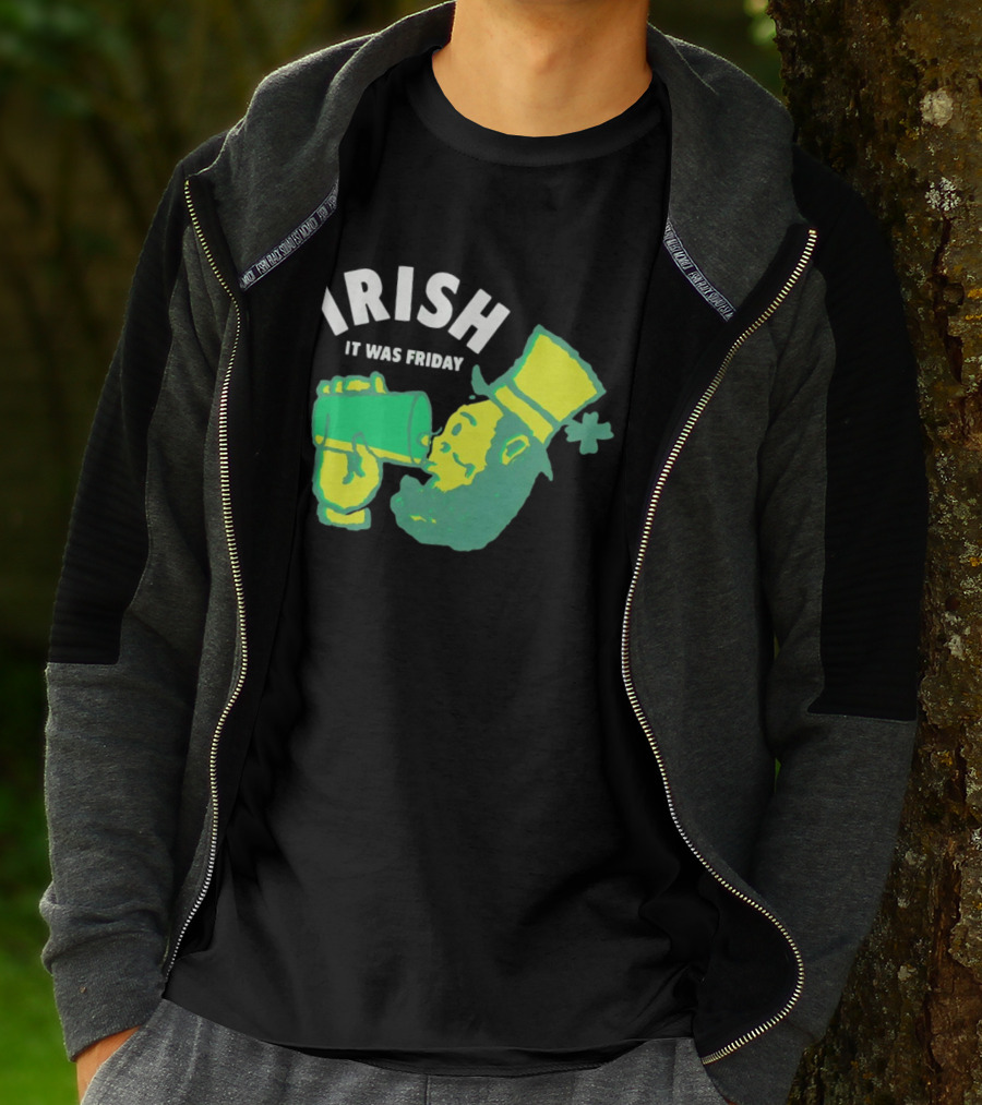 Irish Leprechaun Drinking It Was Friday T-Shirt