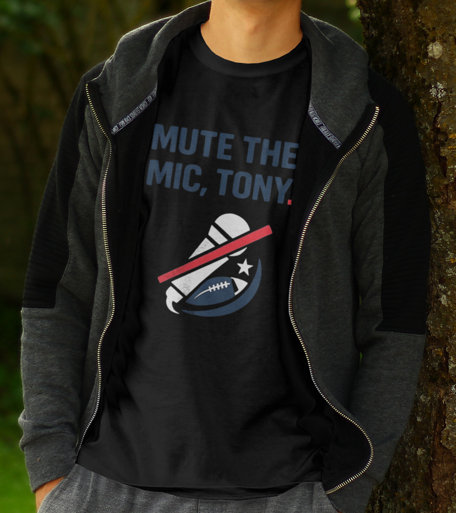 Mute The Mic Tony Microphone Football Star T-Shirt