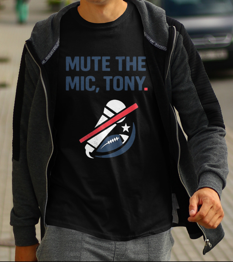 Mute The Mic Tony Microphone Football Star T-Shirt
