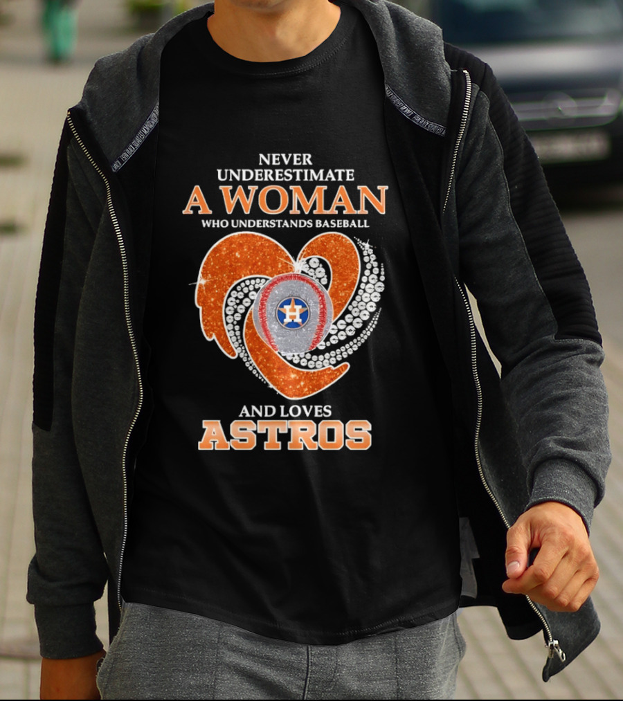 Never Underestimate A Woman Who Understands Baseball And Loves Astros T-Shirt