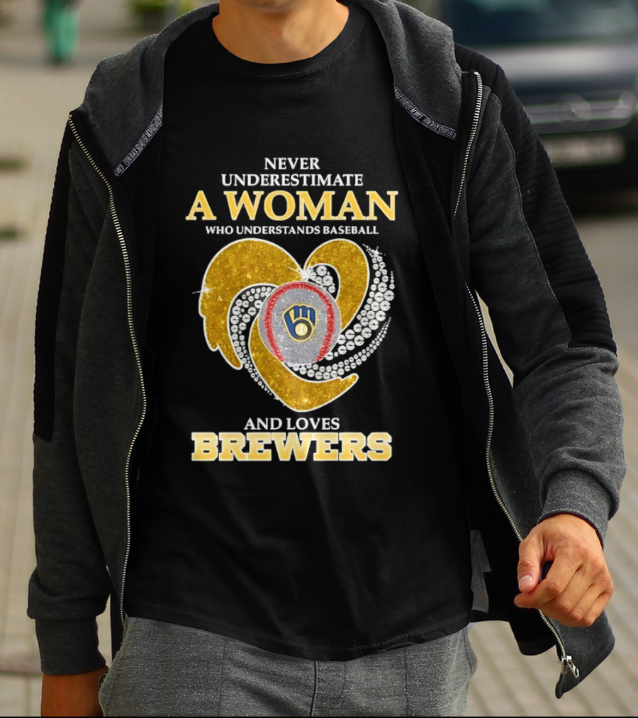 Never Underestimate A Woman Who Understands Baseball And Loves Brewers T-Shirt