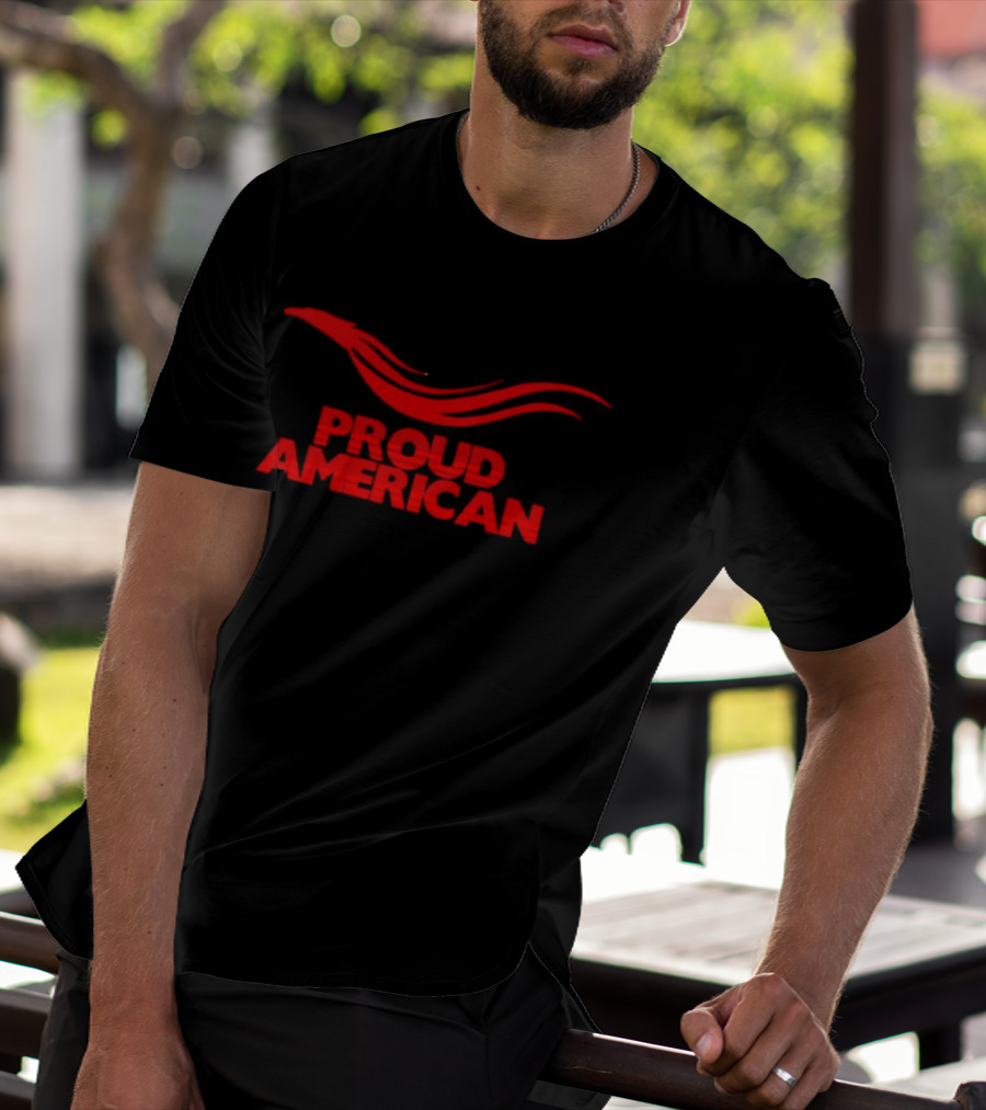 Proud American Red Wave Patriot T-Shirt