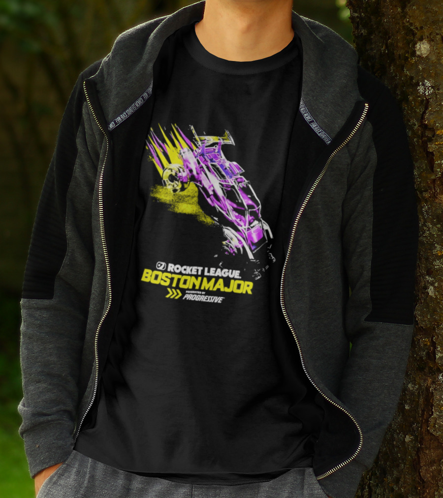 Rocket League Boston Major 2023 Presented By Progressive Colorful Car T-Shirt