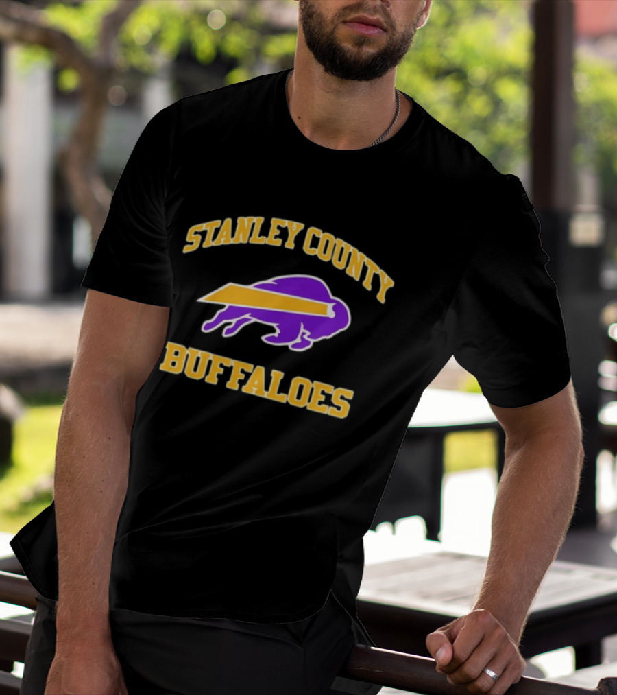 Stanley County Buffaloes Purple And Gold T-Shirt