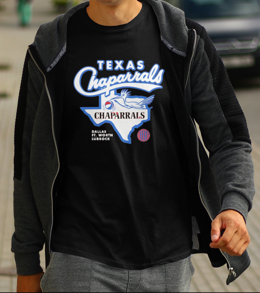 Texas Chaparrals Roadrunner American Basketball Association Dallas Ft Worth Lubbock T-Shirt