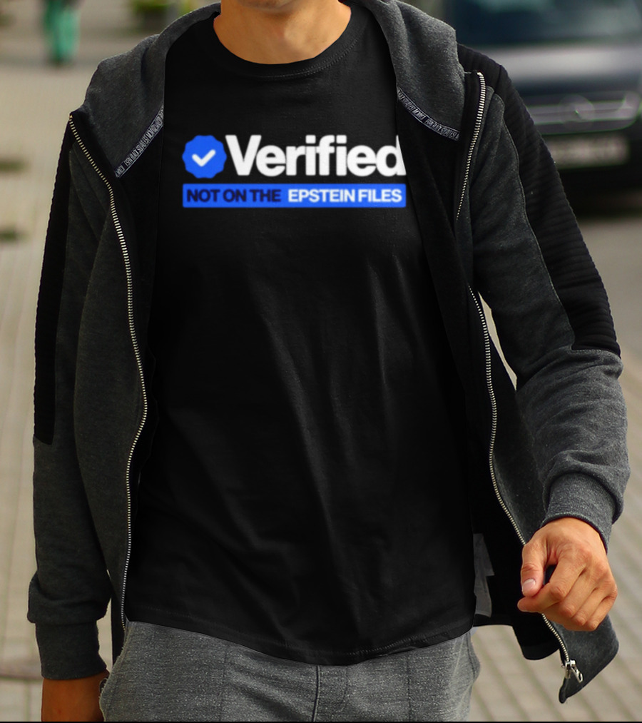 Verified Not On The Epstein Files Blue Checkmark T-Shirt