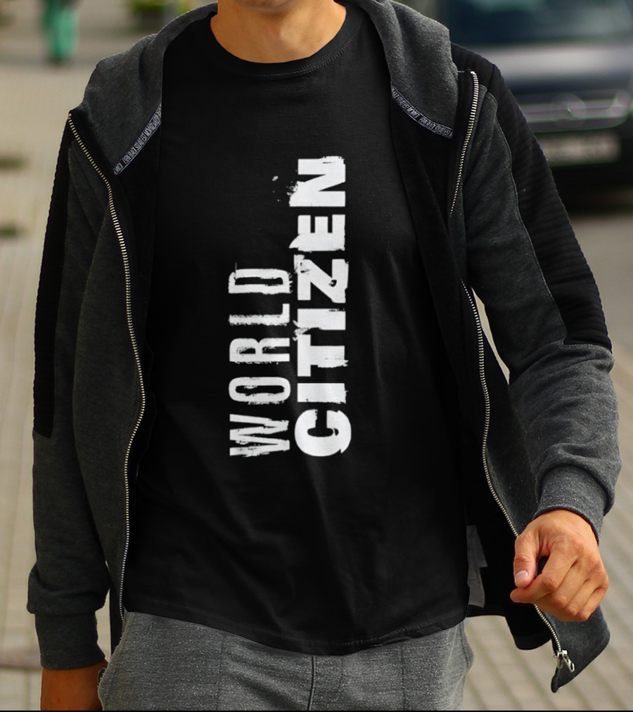 World Citizen Distressed Minimalist T-Shirt