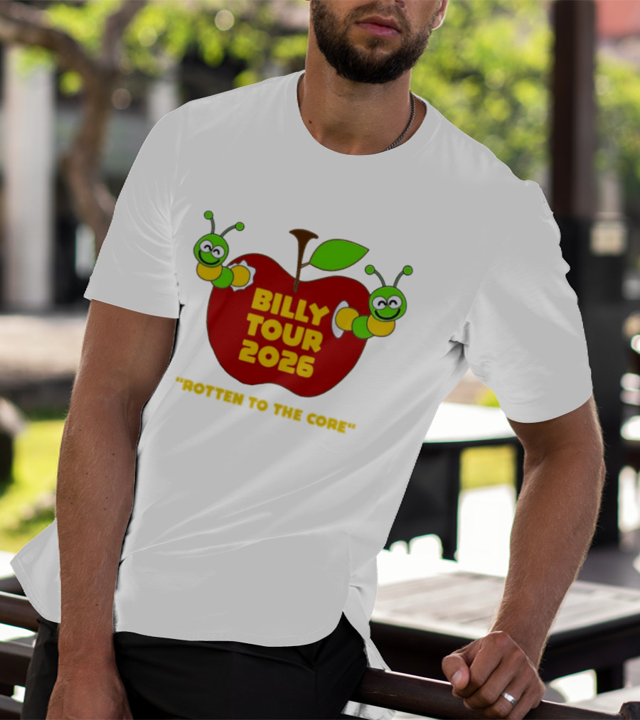 Billy Tour 2026 Rotten To The Core Apple Worms T-Shirt