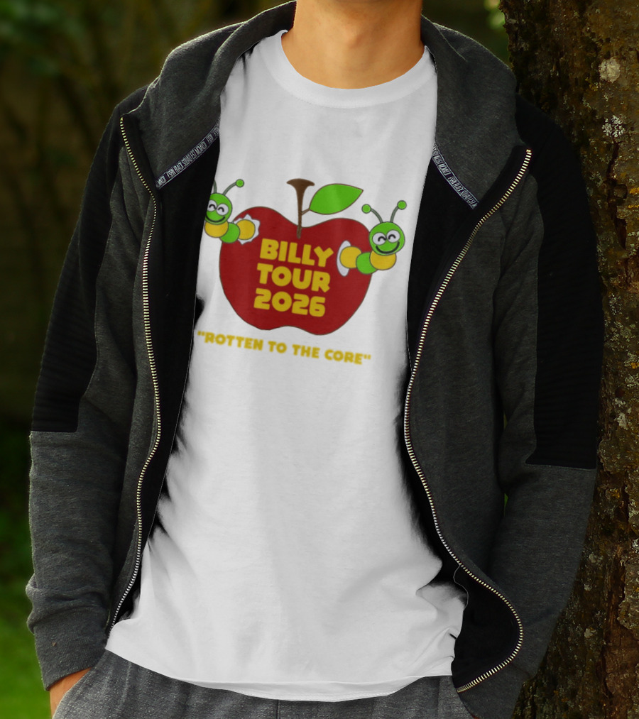 Billy Tour 2026 Rotten To The Core Apple Worms T-Shirt