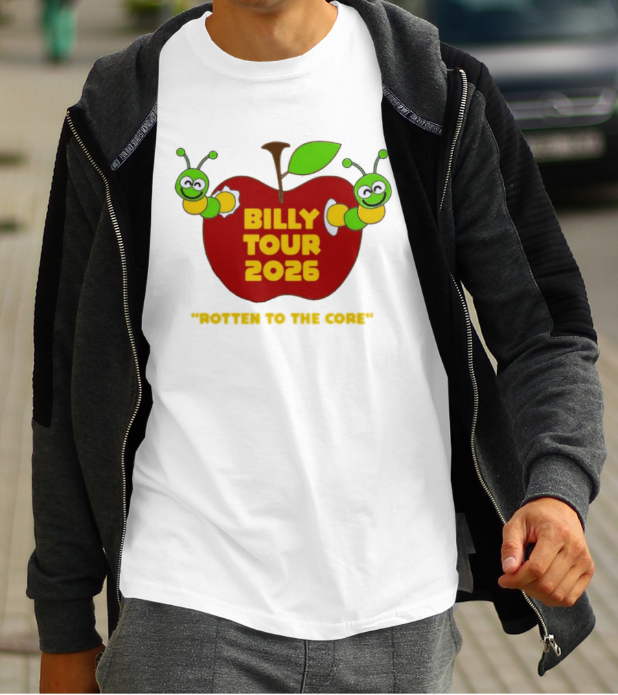 Billy Tour 2026 Rotten To The Core Apple Worms T-Shirt