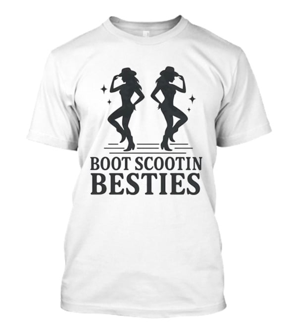 Boot Scootin Besties Western Cowgirl Dance Duo T-Shirt