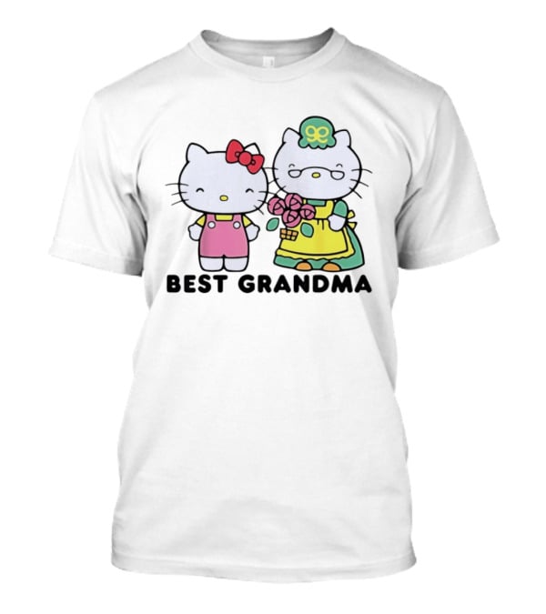 Hello Kitty Best Grandma With Flowers T-Shirt