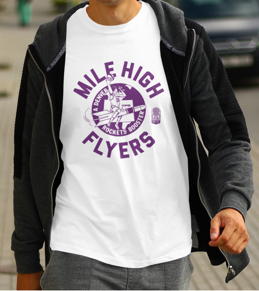 Denver Rockets Mile High Flyers ABA Basketball T-Shirt