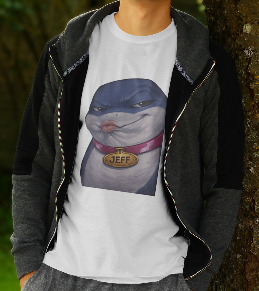 Jeff The Landshark Marvel Character With Dog Tag And Collar T-Shirt