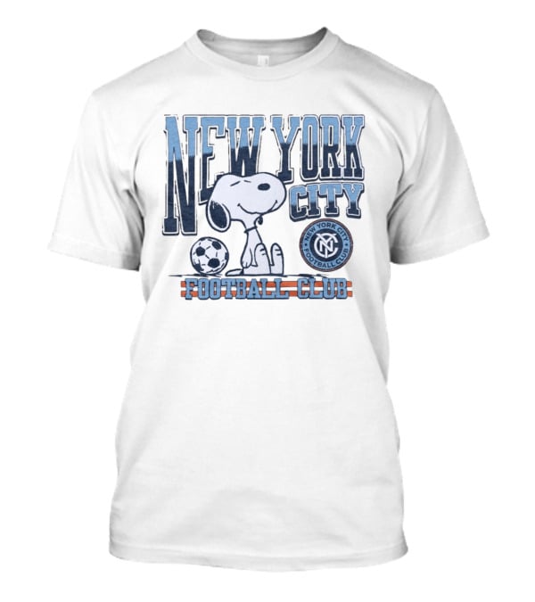 Peanuts Snoopy New York City Football Club Soccer Collaboration T-Shirt