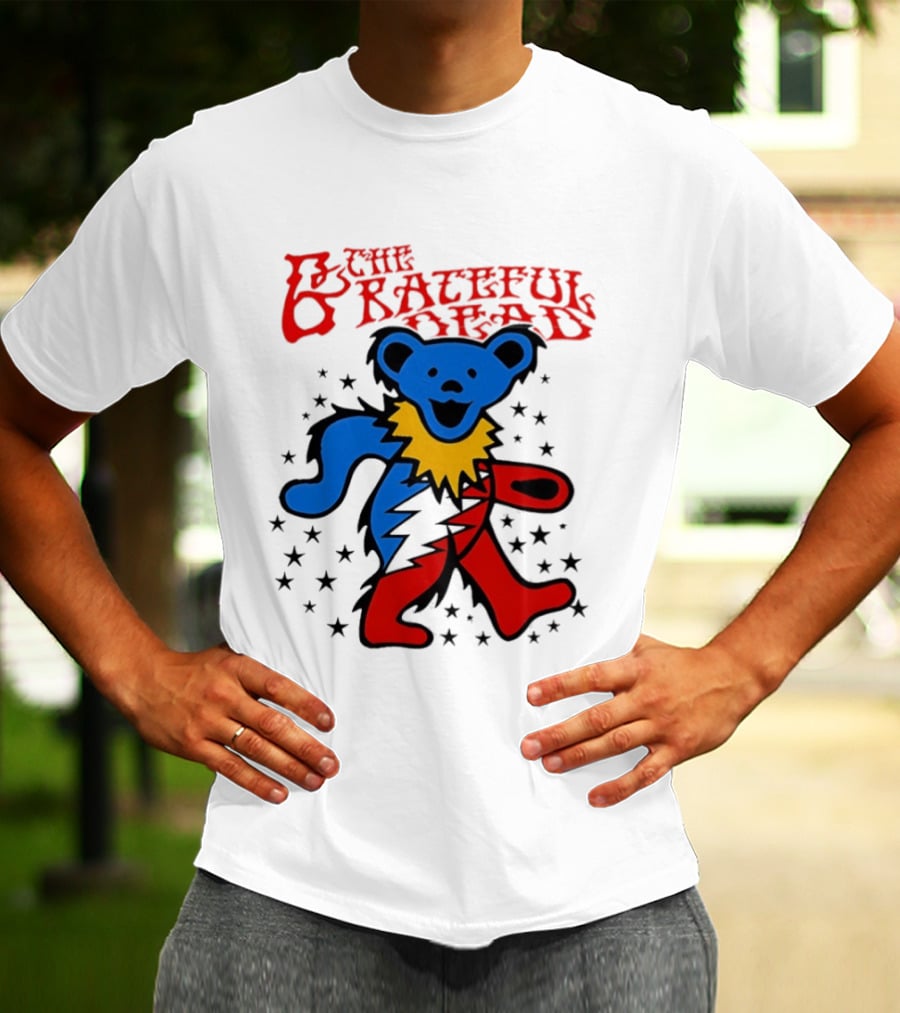 Grateful Dead Dancing Bear Stars Jordan Betts Handyman T-Shirt