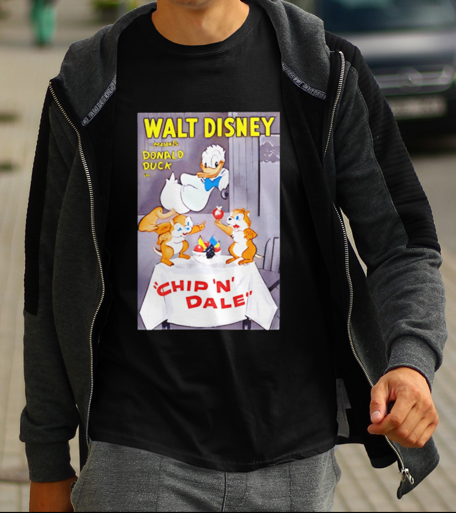 Walt Disney Donald Duck Chip 'N' Dale Vintage Animation T-Shirt