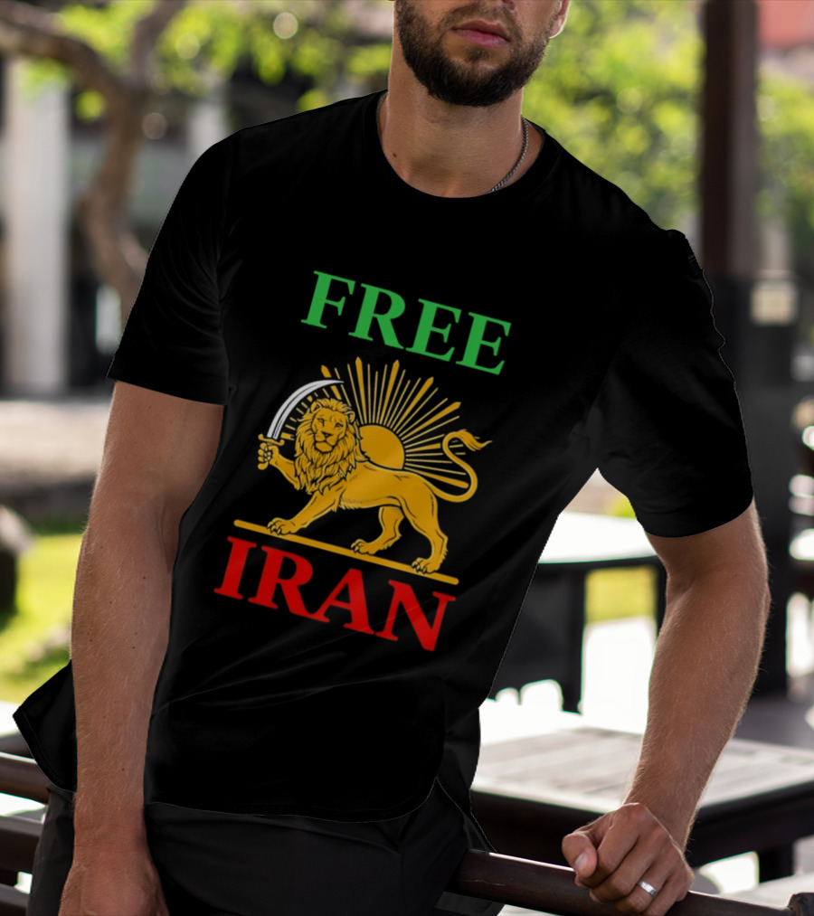 Free Iran Lion And Sun Shir O Khorshid T-Shirt