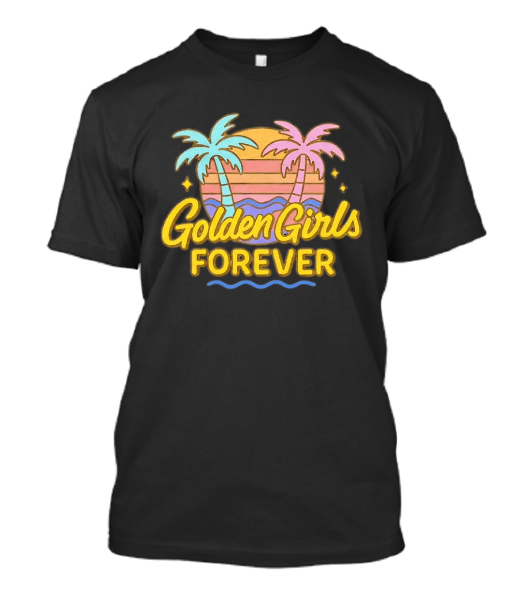 Golden Girls Forever Sunset Palm Trees Retro Aesthetic T-Shirt