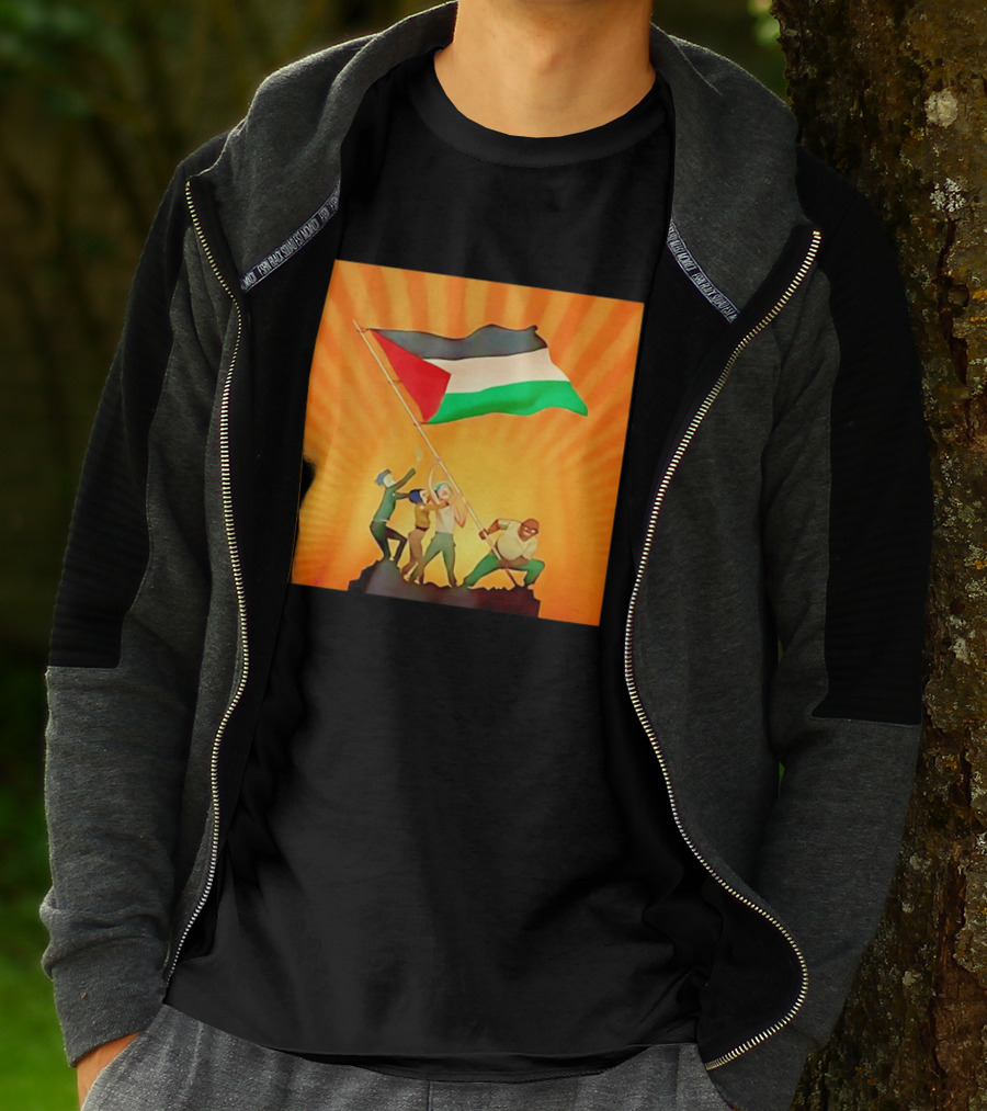 Gorillaz X Together For Palestine Flag Raising T-Shirt